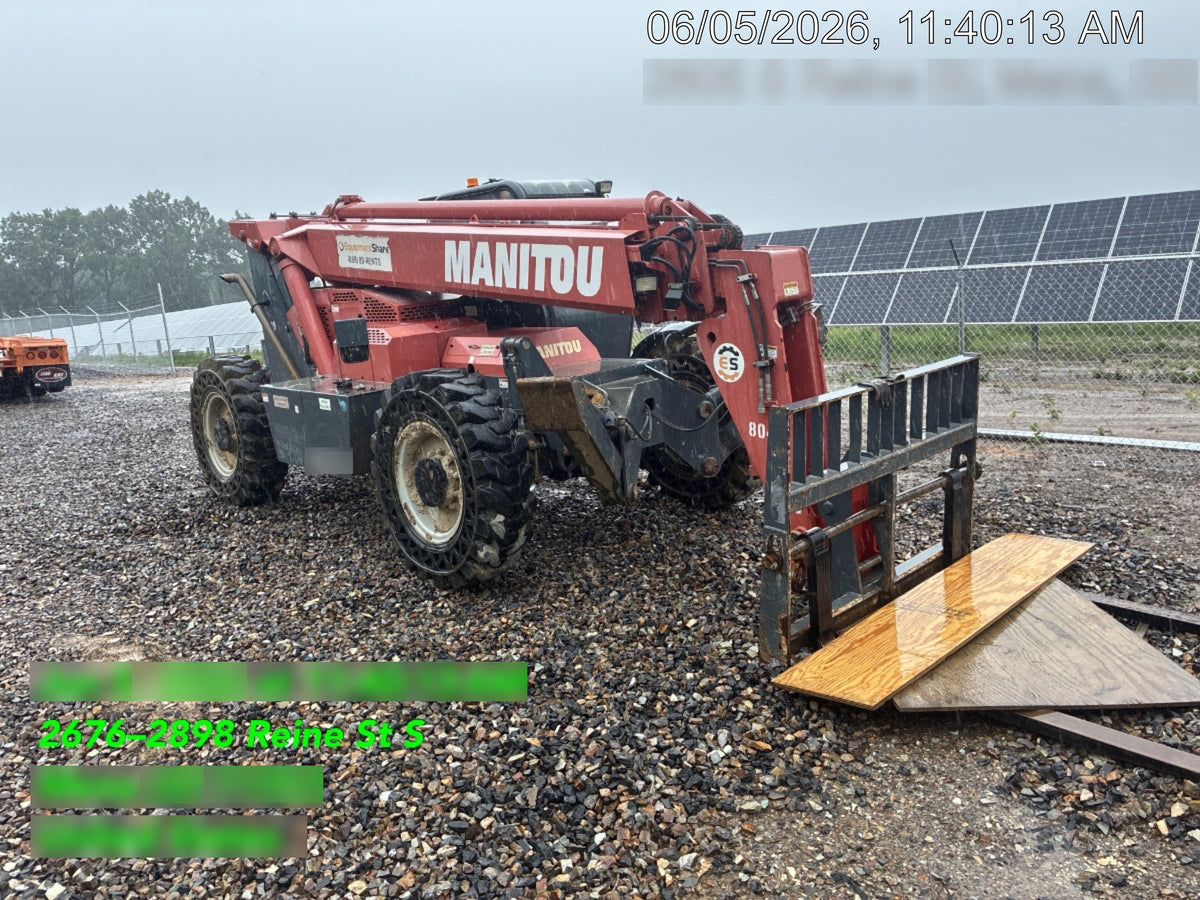 2018 Manitou MTA10055 Manitou MTA 10055 w/Open ROPS, Work Lights/Strobe, Aux Hyd, Solid Tires, Lift Hook, 66" Carriage, 60" Forks