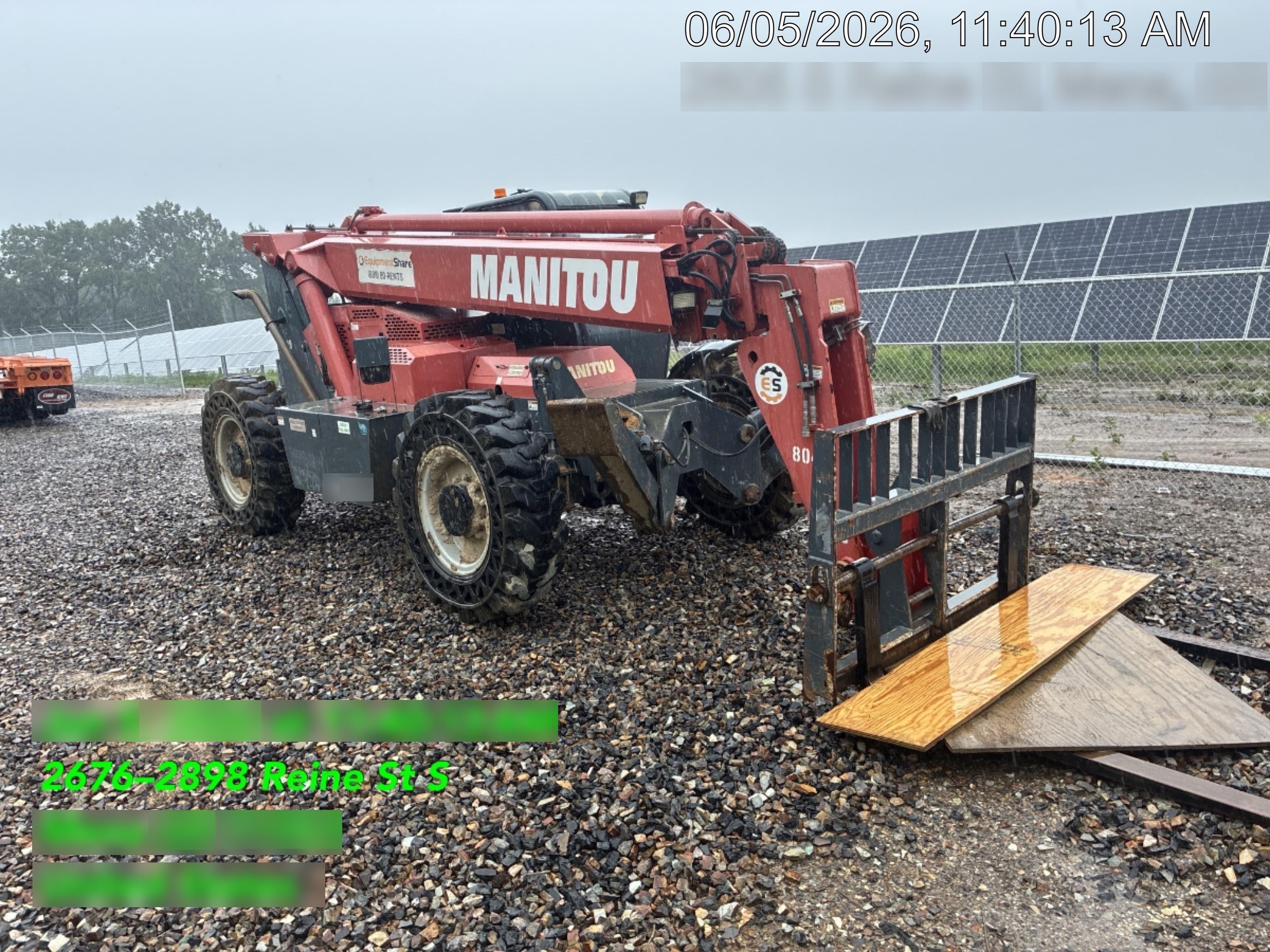 2018 Manitou MTA10055 Manitou MTA 10055 w/Open ROPS, Work Lights/Strobe, Aux Hyd, Solid Tires, Lift Hook, 66" Carriage, 60" Forks