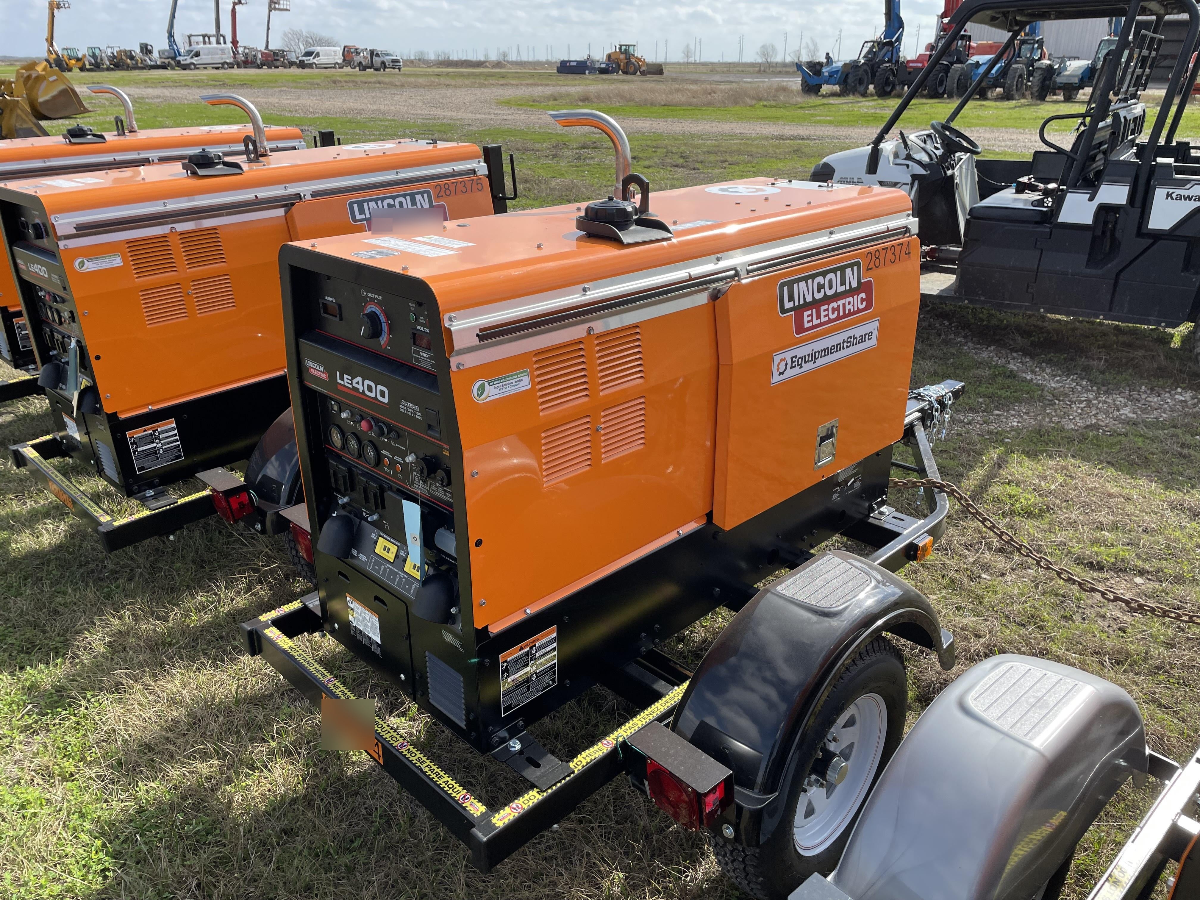 2022 Lincoln Electric LE400 Kubota V1505, Trlr, Cable Rack, Light Kit, ES Decals, T3