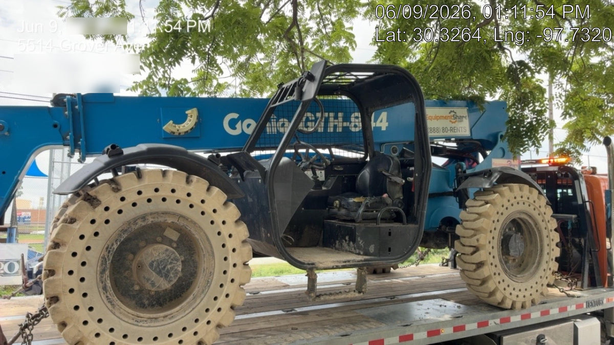 2017 Genie GTH-844 Diesel Engine, Solid Tires, 60" Carriage, Open ROPS