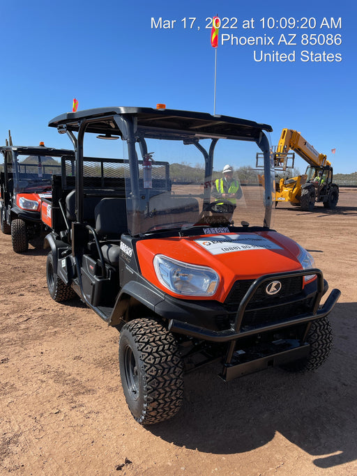 2022 Kubota RTV-X1140W-H Plastic Canopy, Windshield Acrylic Clear, LED Strobe Light, Wire Harness Kit, Back up Alarm