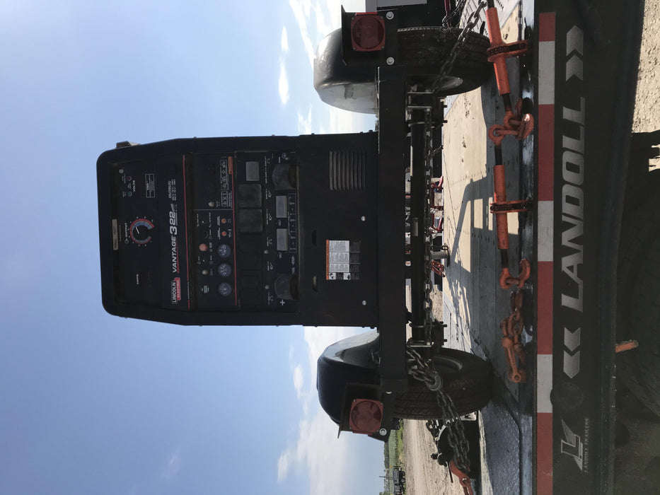 2019 Lincoln Electric Vantage 322 Ready-Pak 3, Two Wheel Trailer, Fender and Light Kit, Cable Rack