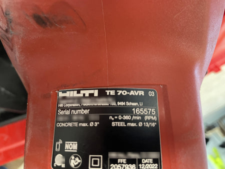 2023 HILTI TE 70-AVR