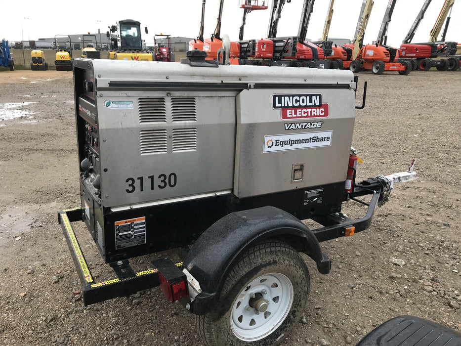 2019 Lincoln Electric Vantage 322 Welder Ready-Pak 3, Two wheel trailer, Fender and Light kit, Cable Rack