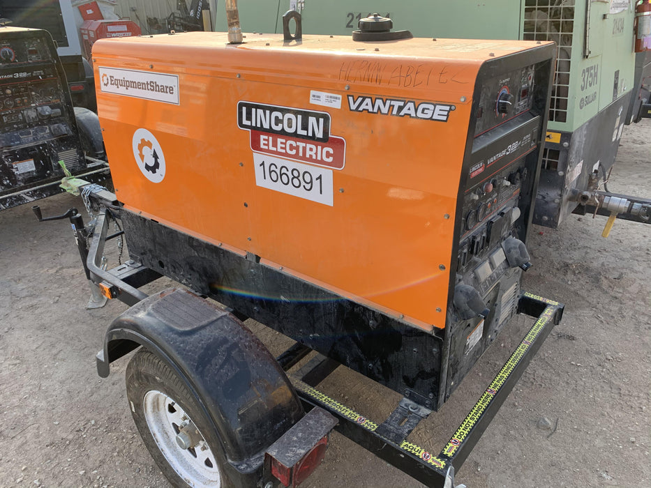 2021 Lincoln Electric Vantage 322 Vantage 322 Ready Pak 3 w/ Decals, ORANGE (includes trailer, cable rack, fender light kit) NO Telematics