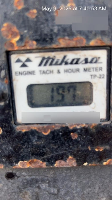 2023 Multiquip MV308GH Honda GX270, 18" Plate, Tachometer