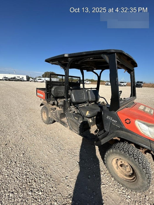 2019 Kubota RTV-X1140W-H 4wd Utility Cart, LED Strobe, Windshield Tempered Glass, Plastic Canopy, Wire Harness Kit, Backup Alarm