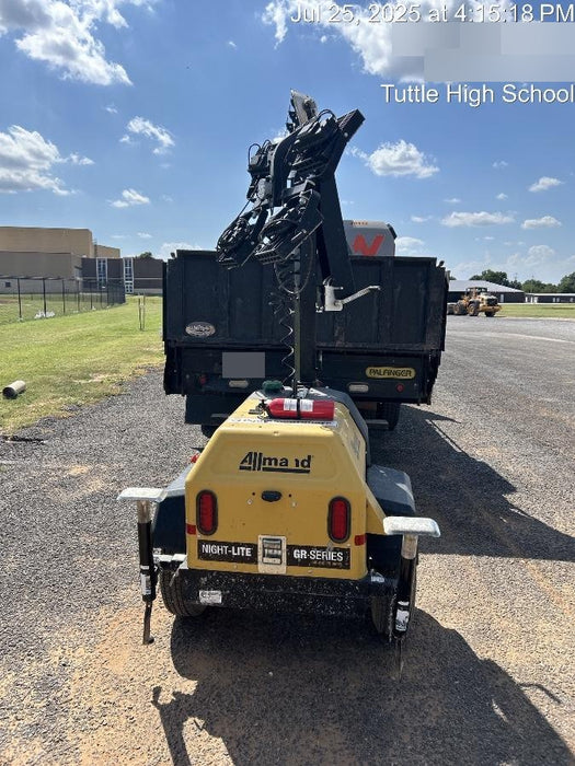 2022 Allmand NLV3GR (4) LED Light Fixture 350W, 23' Vertical Mast, 3kW Prime, Towable, Deep Sea L401, Leveling Jacks, Yanmar T4F 5.8hp