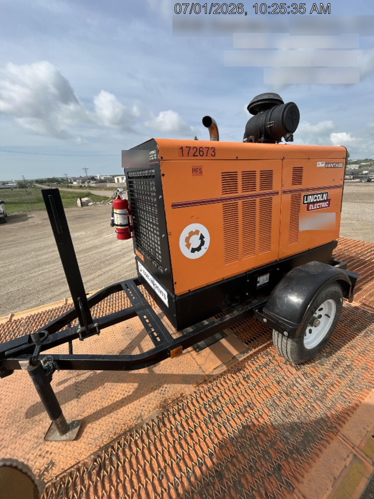 2021 Lincoln Electric Vantage 549X Ready Pak 3, ORANGE (includes trailer, cable rack, fender light kit)