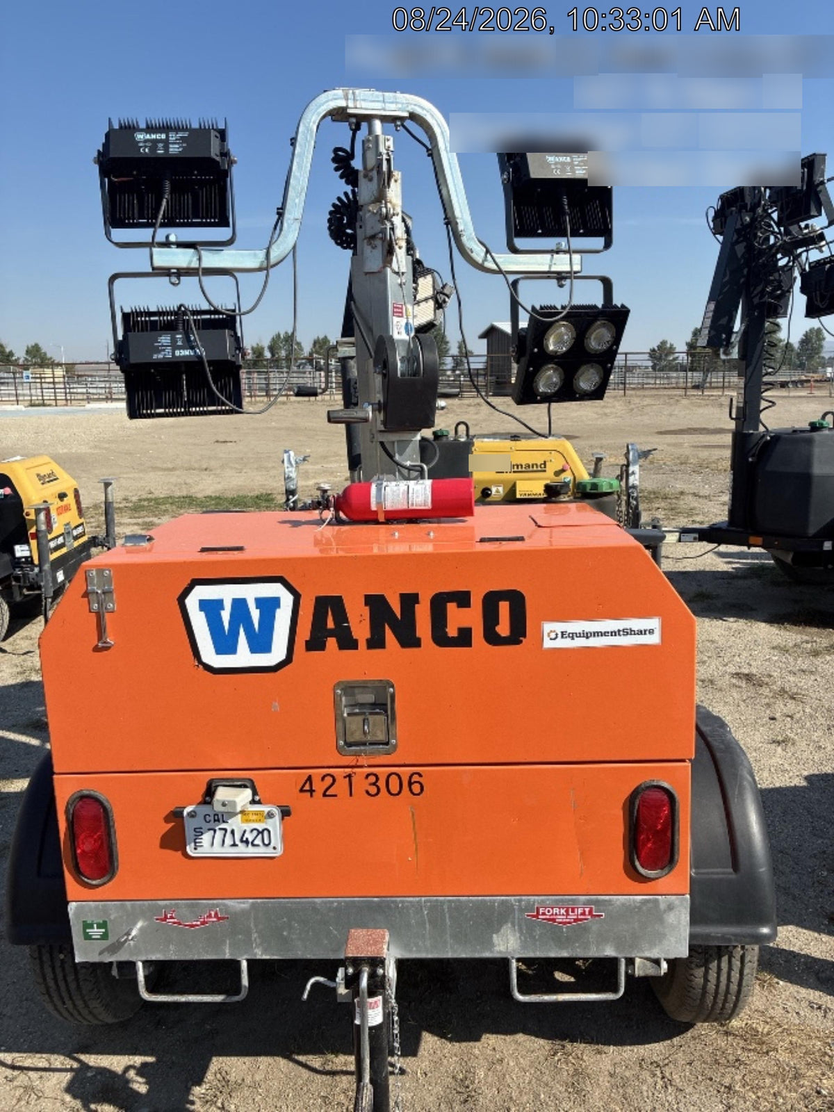 2024 Wanco WLTT-4MM4K Diesel, Deep Sea Controller, Shore Power Plug, Auto Start, (4) 350W LED Floodlights, 4kW Generator, 60 Gal Fuel Tank, 2" Ball, T3