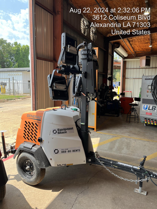 2024 Generac MLT2 Diesel, Flex Switch 120V Input, Powerzone Controller, 
(4) 320W LED Lights, 4kW Generator, 39.9 Gal Fuel Tank, 2" Ball, T3