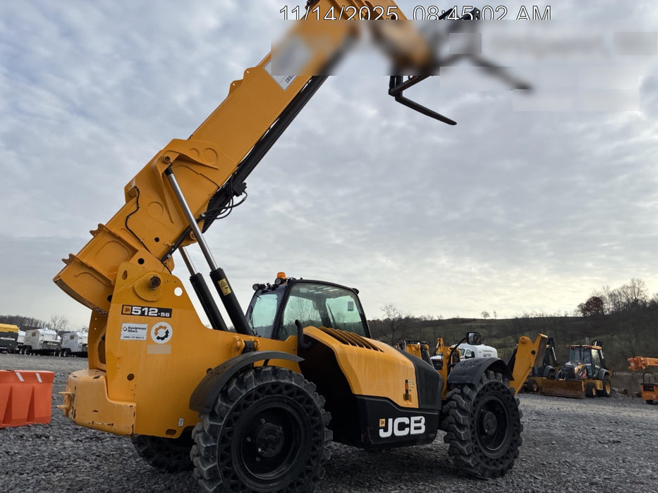 2020 JCB 512-56 Cab/Heat/Air, 109Hp, Solid Tires, Work Lights, Beacon, Aux Hydraulics, Back up Alarm, Lifting Eye, ES Decals