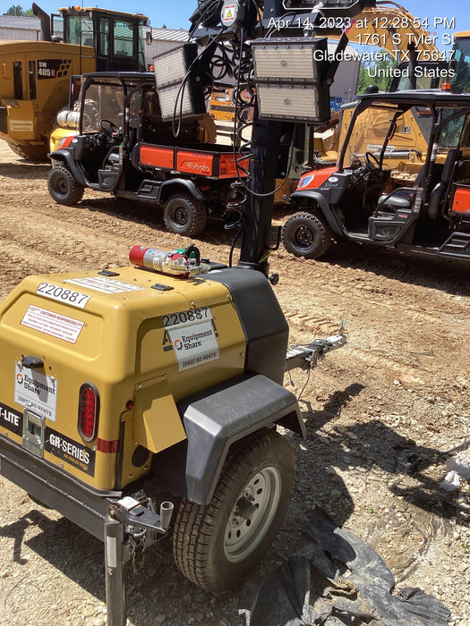 2022 Allmand NLV3GR (4) LED Light Fixture 350W, 23' Vertical Mast, 3kW Prime, Towable, Deep Sea L401, Leveling Jacks, Yanmar T4F 5.8hp