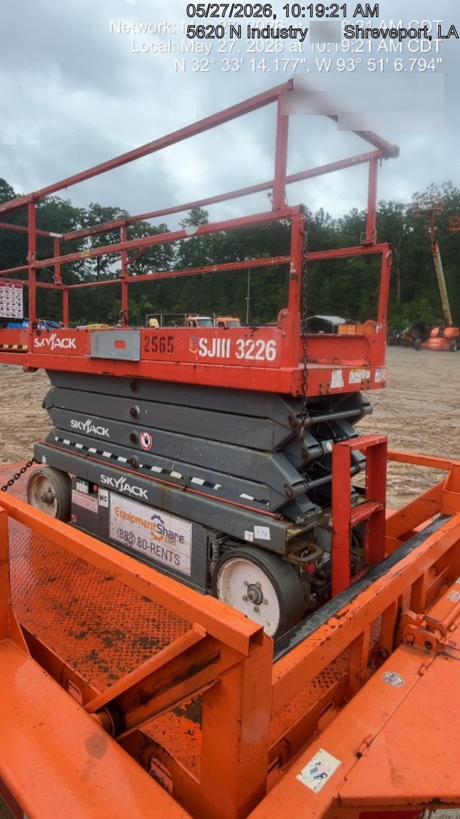 2016 Skyjack SJIII-3226 Standard Options