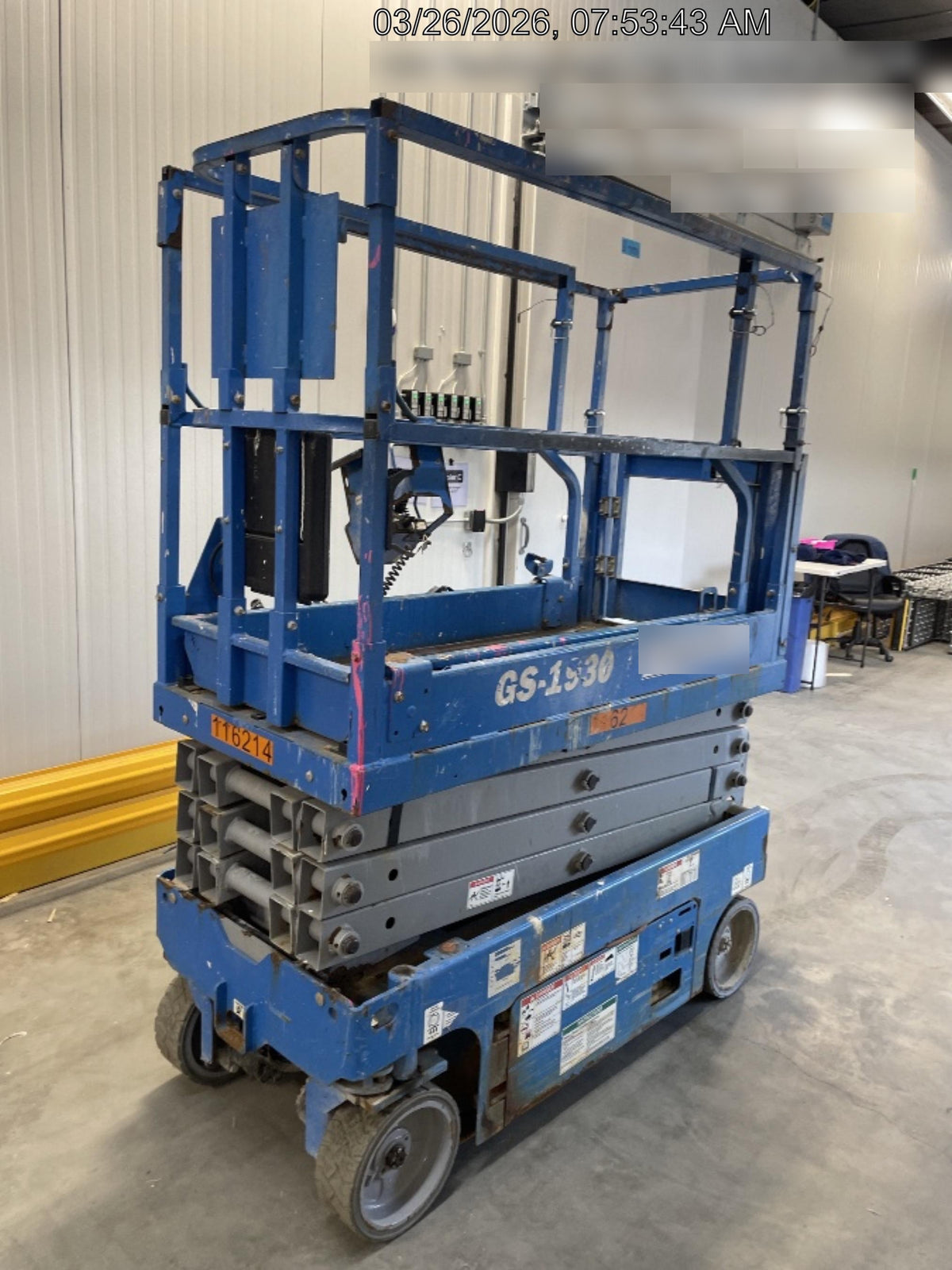 2020 Genie GS-1930 Solid Non Marking Tires, Beacon, Folding rails with half height swing gate
