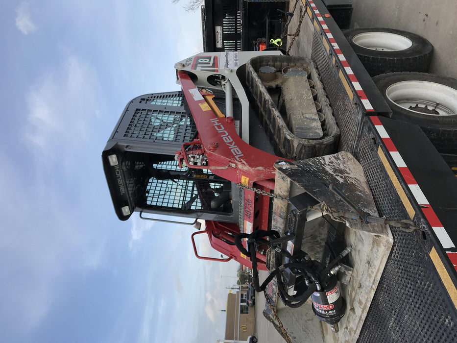 2019 Takeuchi TL8 Cab, Heat/AC, Defroster, 15" Wide Rubber Tracks, Back-up Alarm, Front & Rear Working Lights, Auxiliary Hydraulics, Two-Speed Travel, Electronic Monitoring System, Hydraulic Universal Quick Hitch 76" HD Smooth Dirt Bucket with Bolt-On Edge, 20.3 cubic feet Capacity