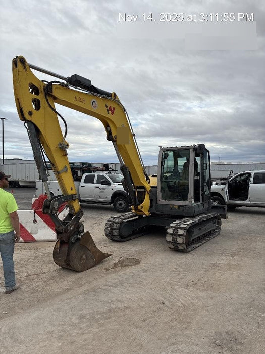 Wacker Neuson ET90 Enclosed Cab, Hybrid Tracks, Long Dipperstick, Bucket