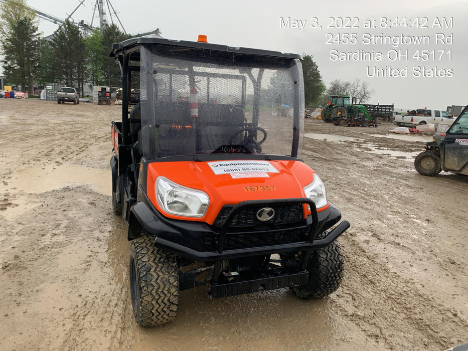 2022 Kubota RTV-X1140W-H Plastic Canopy, Windshield Acrylic Clear, LED Strobe Light, Wire Harness Kit, Back up Alarm