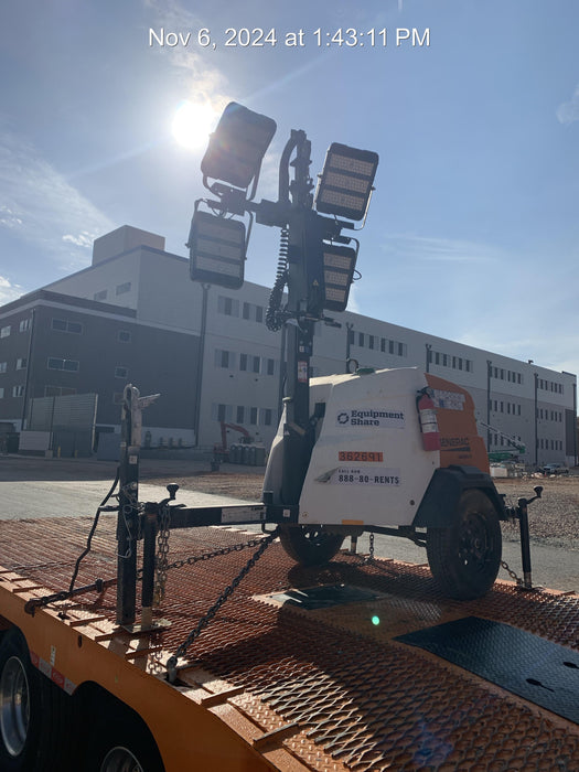 2023 Generac MLT2 Diesel, Flex Switch 120V Input, Powerzone Controller, 
(4) 320W LED Lights, 4kW Generator, 39.9 Gal Fuel Tank, 2" Ball, T3