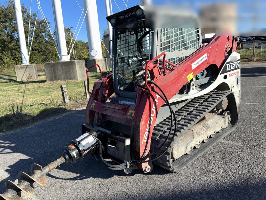 2018 Takeuchi TL12V2C Takeuchi TL12V2C Cab Skid Steer Track Loader, 80" HD dirt bucket with 9 teeth