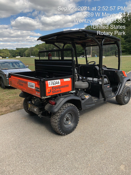2022 Kubota RTV-X1140W-H Plastic Canopy, Windshield Acrylic Clear, LED Strobe Light, Wire Harness Kit, Back up Alarm
