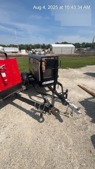 2019 Lincoln Electric Vantage 322 Welder Ready-Pak 3, Two wheel trailer, Fender and Light kit, Cable Rack