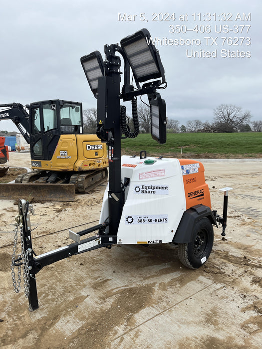 2024 Generac MLT2 Diesel, Flex Switch 120V Input, Powerzone Controller, 
(4) 320W LED Lights, 4kW Generator, 39.9 Gal Fuel Tank, 2" Ball, T3