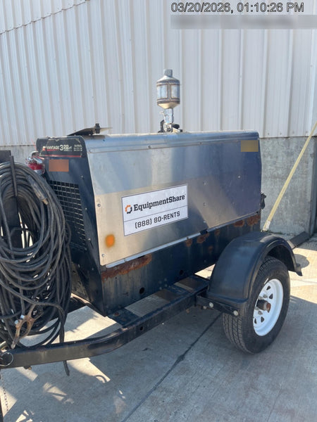 2019 Lincoln Electric Vantage 322 Welder Ready-Pak 3, Two wheel trailer, Fender and Light kit, Cable Rack
