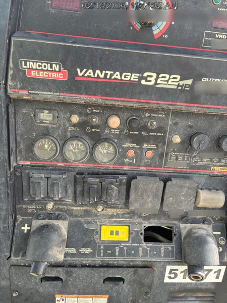 2019 Lincoln Electric Vantage 322 Welder Ready-Pak 3, Two wheel trailer, Fender and Light kit, Cable Rack