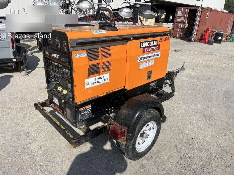 2022 Lincoln Electric LE400 Kubota V1505, Trlr, Cable Rack, Light Kit, ES Decals, T3