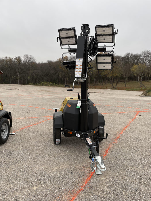 2022 Allmand NLV3GR (4) LED Light Fixture 350W, 23' Vertical Mast, 3kW Prime, Towable, ES Decals, T3