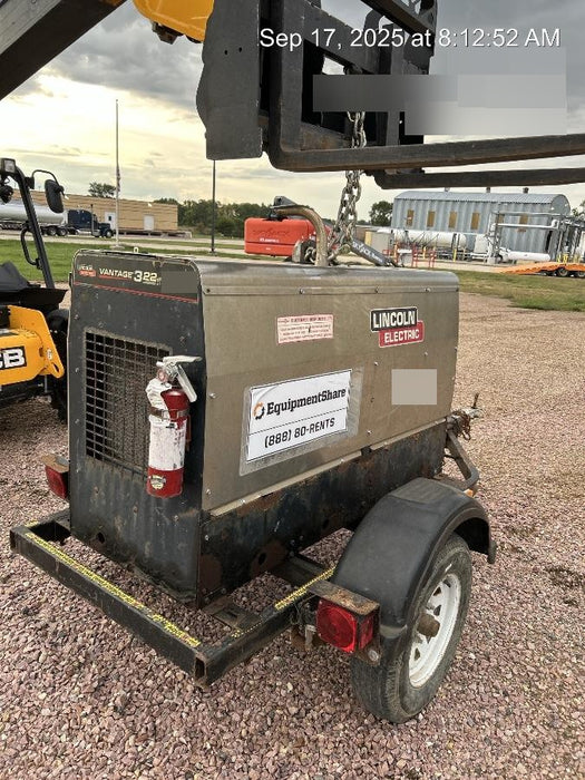 2018 Lincoln Electric Vantage 322 Lincoln Vantage 322 Welder Ready Pak 3 - Vantage 322, Trailer, Fender and light kit, Cable rack