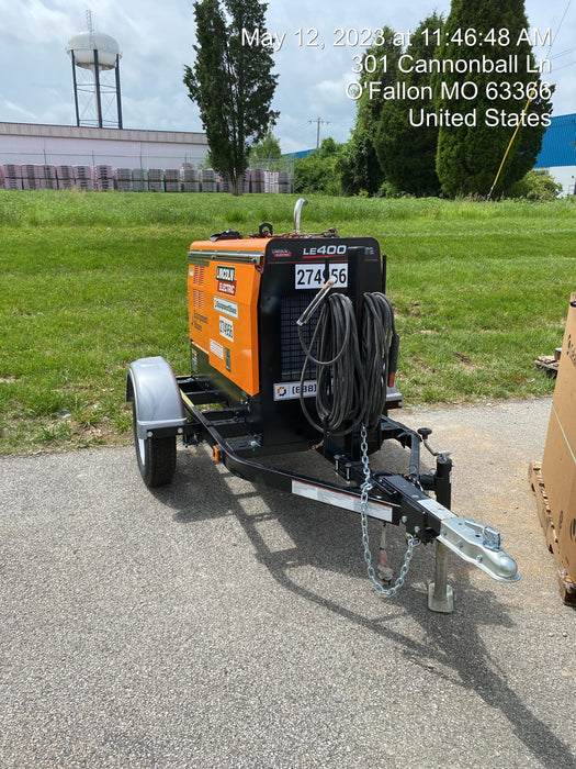 2022 Lincoln Electric LE400 Kubota V1505, Trlr, Cable Rack, Light Kit, ES Decals, T3