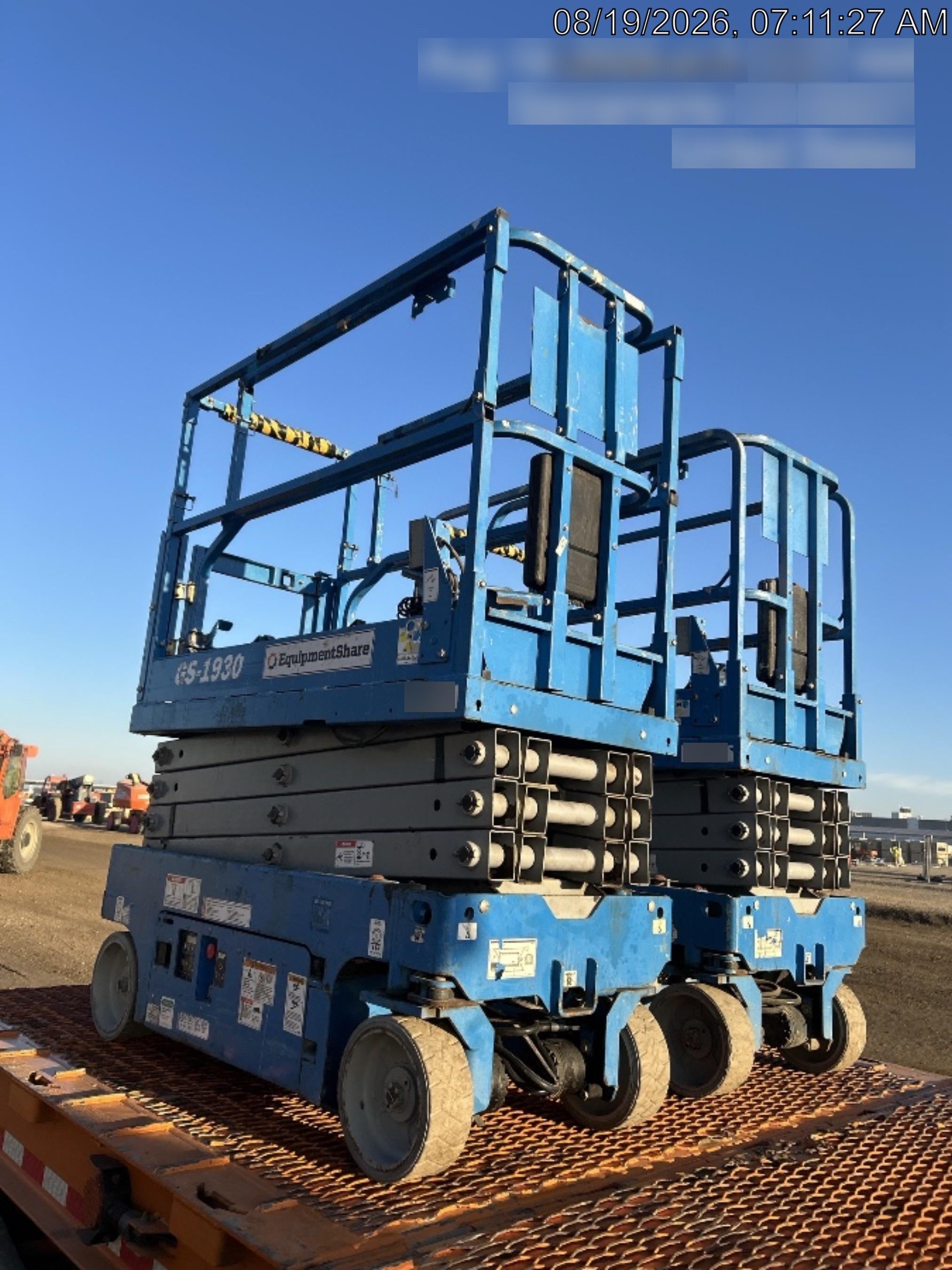 2020 Genie GS-1930 Solid Non Marking Tires, Beacon, Folding rails with half height swing gate, 800W Inverter