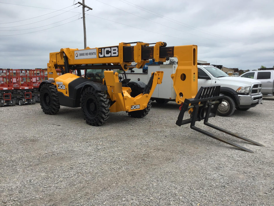 2019 JCB 510-56 Open ROPS, 74 HP, Solid Tires, Worklights, Beacon, Aux Hydraulics, Lifting Eye, 60" Carriage/60" Forks