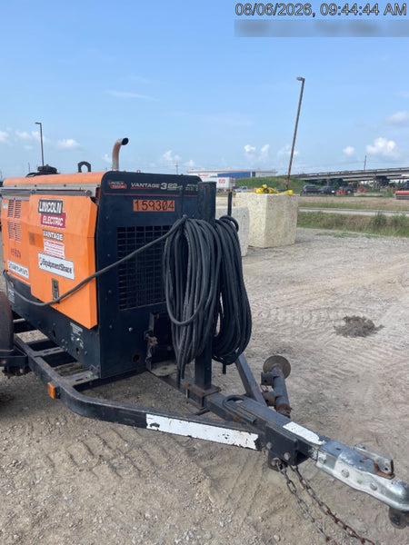 2021 Lincoln Electric Vantage 322 Vantage 322 Ready Pak 3 w/ Decals, ORANGE (includes trailer, cable rack, fender light kit) NO Telematics