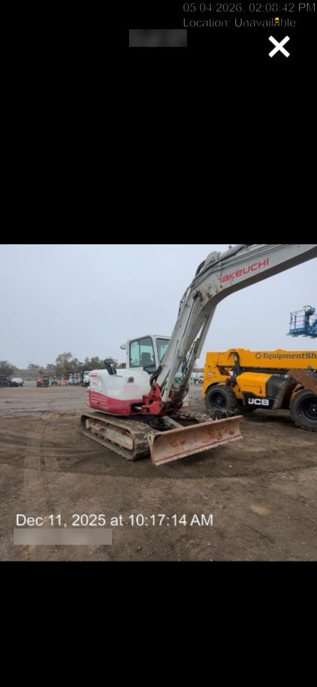 2019 Takeuchi TB290 Cab/Heat/AC Rubber tracks, Dozer blade, Travel alarm, Auxiliary hydraulics Manual QC, Hydraulic thumb, 18", 24", and 36" Buckets