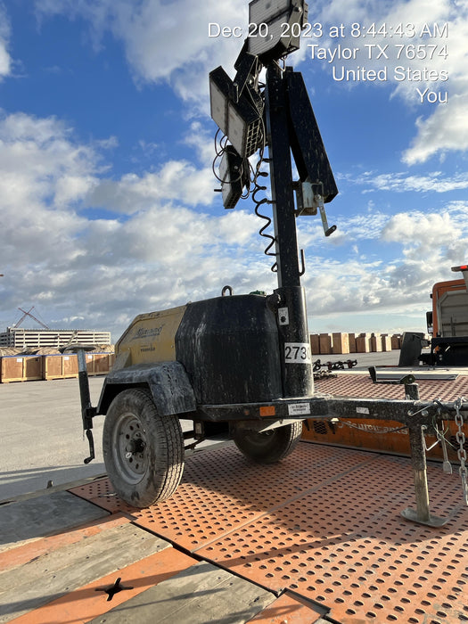 2022 Allmand NLV3GR (4) LED Light Fixture 350W, 23' Vertical Mast, 3kW Prime, Towable, ES Decals, T3