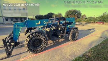 2018 Genie GTH-844 Genie GTH-844D w/Open ROPS, Solid Tires, Work Light/Beacon, 60" Carriage and Forks