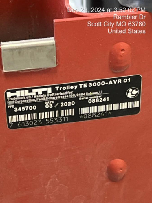 2020 HILTI TE 2000-AVR