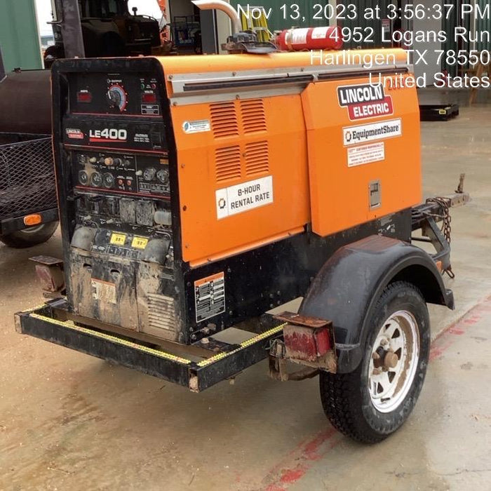 2022 Lincoln Electric LE400 Kubota V1505, Trlr, Cable Rack, Light Kit, ES Decals, T3