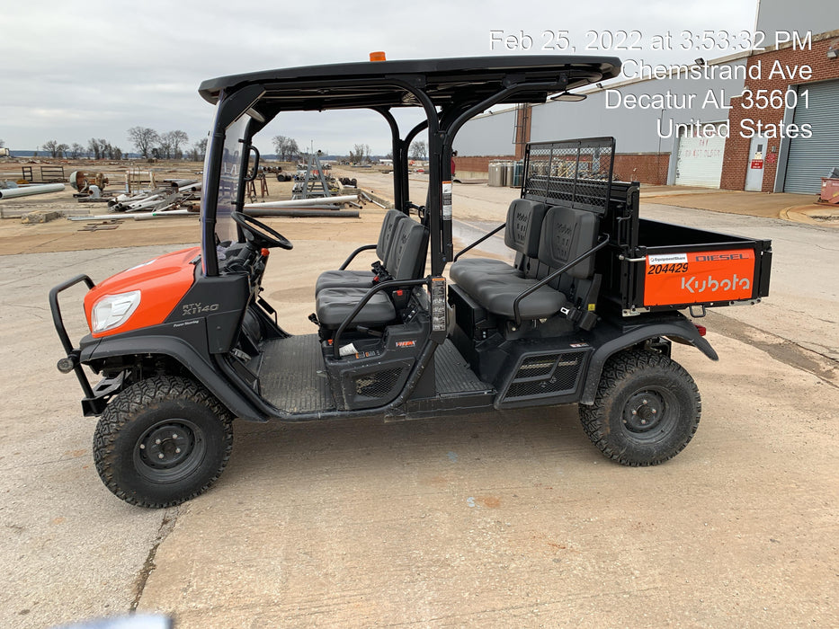 2022 Kubota RTV-X1140W-H Plastic Canopy, Windshield Acrylic Clear, LED Strobe Light, Wire Harness Kit, Back up Alarm