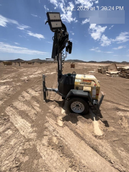 2022 Allmand NLV3GR (4) LED Light Fixture 350W, 23' Vertical Mast, 3kW Prime, Towable, ES Decals, T3