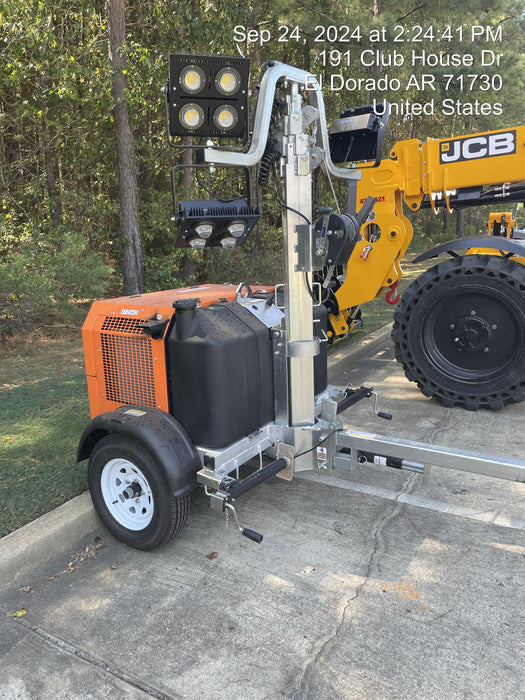 2024 Wanco WLTT-4MM4K Diesel, Deep Sea Controller, Shore Power Plug, Auto Start, (4) 350W LED Floodlights, 4kW Generator, 60 Gal Fuel Tank, 2" Ball, T3