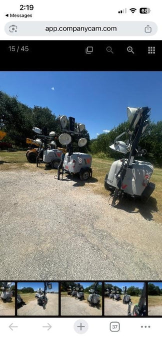 2018 Wacker Neuson LTV6L-MH Wacker Neuson LTV6L Mobile Light Tower w/Fuel Level Sensor Installed