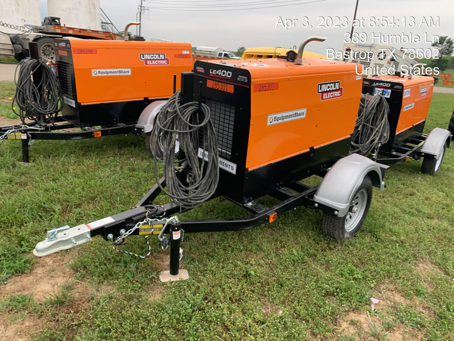 2022 Lincoln Electric LE400 Kubota V1505, Trlr, Cable Rack, Light Kit, ES Decals, T3