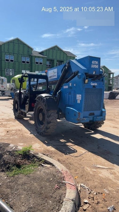 2019 Genie GTH-1056 Canopy, Solid RT Tires, LED Work Lights, Beacon 60" QA Carriage, 60" Forks