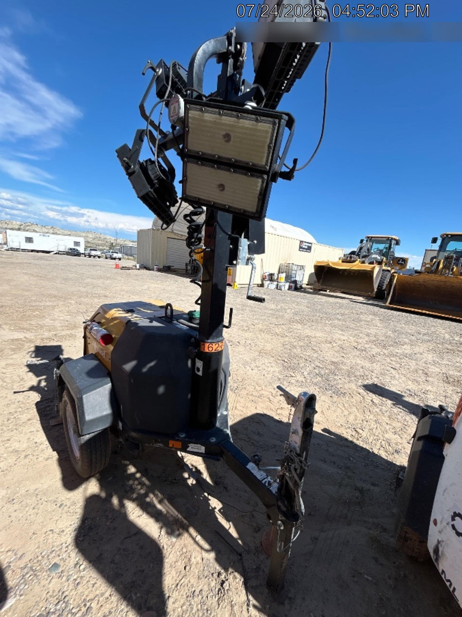 2021 Allmand NLV3GR (4) LED Light Fixture 350W, 23' Vertical Mast, 3kW Prime, Towable, Deep Sea L401, Leveling Jacks, Yanmar T4F 5.8hp