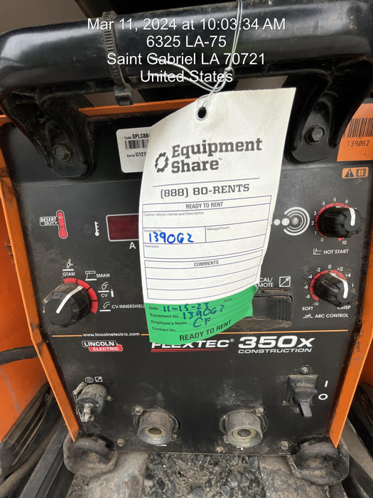 2021 LINCOLN ELECTRIC FLEXTEC 350X