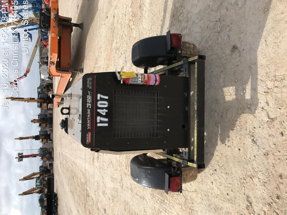 2018 Lincoln Electric Vantage 322 Lincoln Vantage 322 Welder Ready Pak 3 - Vantage 322, Trailer, Fender and light kit, Cable rack